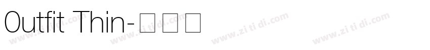 0utfit Thin字体转换